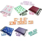 750 Mix Design 10x13 Poly Mailers Variety Pack (150 ea)