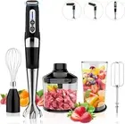 Cordless Immersion Blender: 4-In-1 Rechargeable Electric Hand Blender, 21-Speeds
