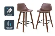 ALFORDSON Wooden Bar Stool Set of 2 Retro Coffee