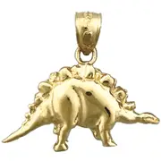 14K Gold Stegosaurus Charm