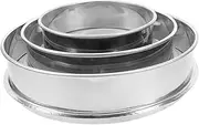 CANIGHT 3pcs Stainless Steel Garden Sieve Round Multi Use Soil Sifter with Tight Mesh for Efficient Filtering for Gardening and Pottery Projects Easy to Clean and Handle