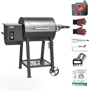 ASMOKE Wood Pellet Grill and Smoker Kit with 18KG 100% Pure Apple Wood Pellets, 3000 SQ.CM. Cooking Area 8 in 1 BBQ Grill Set, Advanced Grill System and Patented Safety Design, Temperature Range 180℉ to 500℉