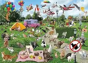 Park Pooping Cat Puzzle 1000 Piece Puzzle for Adults, Cat Puzzles for Adults Animal Jigsaw Puzzle, Kitty Pooping Puzzle as Funny Prank Puzzle