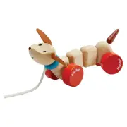 Plan Toys - Pull Along Happy Puppy Wooden
