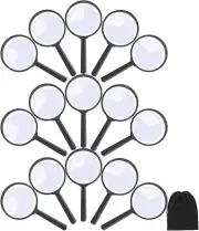 Paquete De 15 Lupas De Mano Lupa De Plastico Leer Joyas Accesorios De Escritorio