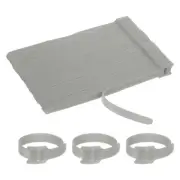 100Pcs 8 Inch Reusable Cable Ties Fastening Hook and Loop Straps Gray