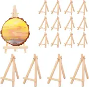 16 Pcs Desk Display Easel Stand,6 Inch Mini Tabletop Easel,Wooden Mini Easel ...