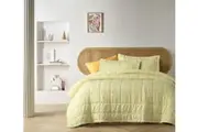 French Linen Coverlet Set (Butter) - Queen
