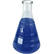 2000ml Narrow Mouth Erlenmeyer Flask, 3.3 Borosilicate Glass (Case of 8)