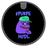 PURPE Purple Pepe Meme Coin Crypto, Christmas Xmas Decoration, Holiday Gif