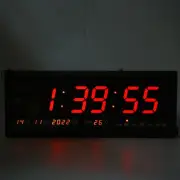 Jumbo Display Digital LED Alarm Clock Calendar Temperature Wall Mount Red