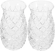 ASAKKURA 2pcs Relief Pineapple Cup Juice Cup Hawaiian Party Supplies Glass Drinking Glasses Hawaiian Drinking Glasses Glass Cup Drinking Cups Beverage Cup Pineapple Drinking Cup Clear Cups