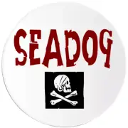 Seadog Pirate - 10 Pack Circle Stickers 3 Inch - Skull Crossbones
