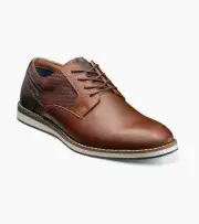 Nunn Bush Z7448 Brown Leather Circuit Plain Toe Lace-Up Oxford Shoes Size 12 M
