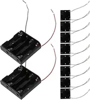 Veemoon 12Pcs Industrial Plastic Battery Holder Case for DIY Electronic Projects Classroom Teaching Experiments and Model Making Durable and Supply