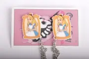 Alice Wonderland Ornate Frame Cardigan Clips Retro Pinup Sweater Guard