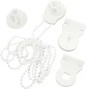 2 Sets Curtain Accessories Blind Repair Clip Cord Roman Blind Clips Curtain Weights for Transparent Roller Blind Roller Blind Repair Kit Convenient Chain Screw White Pom