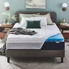 King Size Dual Layer 4-Inch Memory Foam Mattress Topper, 1" Pillow Top Cover