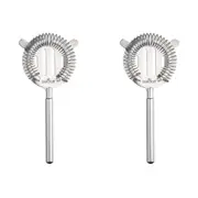 2x Barcraft Stainless Steel 20cm Cocktail Martini Strainer Bartender Barware