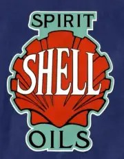 SHELL "SPIRIT OILS" Sticker / Decal RETRO 50's 60's PETROL SERVICE STATION