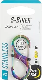 Nite Ize S-Biner SlideLock Stainless Steel, Size #2, Spectrum