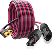 Laisomeke Solar MC4 to XT60 Extension Cable, 12AWG Solar MC4 Connector to XT60 Adapter Cable for Solar Panel to LiFePO4 Battery RV Portable Power Station Solar Generator(6.6FT/2M)