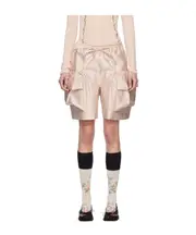 Elastic waist shorts S,M Nude