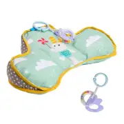 Baby Tummy Time Pillow for 2-6 Months, Enables Easier Detachable Toys (Green)