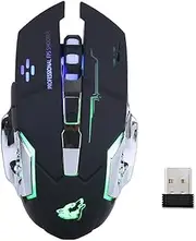 Lanker Rechargable Wireless PC Gaming Mouse Silence Click, 3 Adjustable DPI - GM08 Black