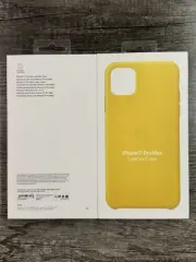 1x Genuine Apple Leather Case Cover For iPhone 11 Pro Max Meyer Lemon MX0A2ZM/A