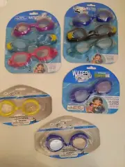 Swim Goggles CHILD/YOUTH Polycarbonate Lens Silicone Strap (9) Total