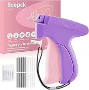 Stitch Gun for Clothes - Handheld Stitch Gun Quick Clothing Fixer - Mini Sewing Kit Micro Tagging Gun - Includes 6 Needle, 1000 Black Fasteners & 1000 White Fasteners (Purple)