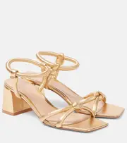 [Gianvito Rossi] Gianvito Rossi Juno 55 leather sandals AU 6 gold