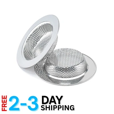 Traditional 2-Pc Sink Strainer Set with Safe Double-Layer Design - Easy to Use