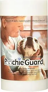 PoochieGuard Invisible Lightweight Protective Clear Film for Your Home’s Doors, Windows and More; Protect Your Home from Eager Paws & Claws.