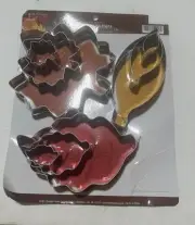 New FALL 9 Pc. Cookie Cutter Set 5.2"/3"/1.5" Stainless Steel Autumn Leaf