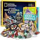 GEOGRAPHIC Rocks, Fossils & Minerals Kit – 200+ Piece Set with Real Fossils, Roc