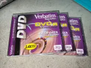 3 Verbatim DataLifePlus DVD+R Recordable 4.7 GB Data 120min 2.4x Video DVD RW