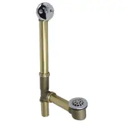 Westbrass 79220CP 14" 20 Gauge Brass Bath Waste and Overflow Assembly with Tr...