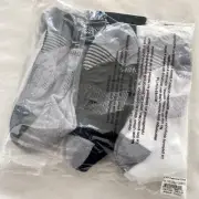 Tommie Copper Black Gray White 6 Pair Pack Athletic Socks Size 7-9 Compression