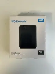 WD Elements Portable External Hard Drive 1TB Basic Storage FAST SHIP SEALED PS5