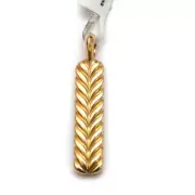 DAVID YURMAN Men's 18K Yellow Gold Chevron Ingot Tag Enhancer