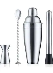 24oz Cocktail Shaker Set Martini Shaker W Builtin Drink Shaker Strainer Muddler