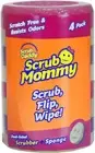 Scrub Daddy, Scrub Mommy - Dual Sided Sponge & Scrubber, 4Ct Roll