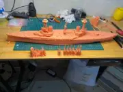 3D Printed 1/350 British Royal Navy Battleship Agincourt Unpainted Model Kit