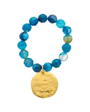 Kenneth Jay Lane Plated Agate Beaded Bracelet