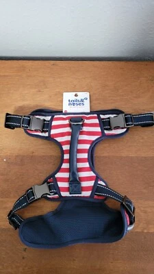 Tails & Noses Dog Harness Size L/XL New With Tags red white blue
