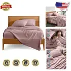 OEKO-TEX Certified Twin XL Sheet Set - Ultra-Soft, Mauve - 3-Piece Luxury Set