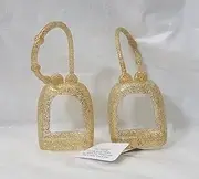 Bath & Body Works 2 Pack Pocketbac Hand Sanitizer Holder"Sparkled Gold"
