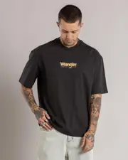 [Wrangler] Wrangler Men's Kabel Slacker T-Shirt in Worn Black Size Small S Worn Black